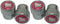 4pcs Chrome Pink Hello Kitty Logo Car Accessories Big Head Valve Cap Fit For Universal Car Model