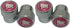 4pcs Chrome Pink Hello Kitty Logo Car Accessories Big Head Valve Cap Fit For Universal Car Model