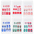 72 Pieces Christmas False Nails Artificial Fake Short Fingernails Santa Claus and Cute Snowman Decoration with 6 Jelly Glue for Nail Design Salon DIY Decoration, 12 Sizes 6 Boxes