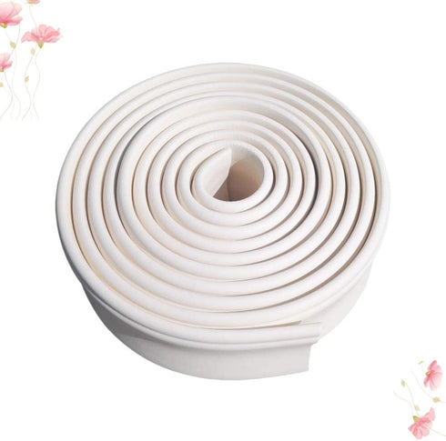 Vosarea Home Decoration Modelling Crown Mouldings Trim Flexible Molding Ceiling Border Line Interior Decoration Wall Edge Protector, Off White, Length 5M/196.85Inch, Width 3cm/1.18Inch