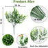 Summer Flower 10 Pack Artificial Boxwood Stems for Outdoors, Unfading in The Sun Plastic Faux Plants,Fake Foliage Shrubs Greenery for Garden,Office,Patio,Wedding,Farmhouse Indoor Decoration