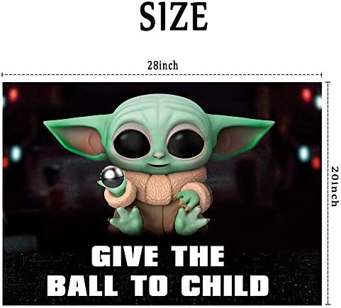 Baby Yoda Galaxy Wars Party Supplies,Pin The Balls on The Baby,Give The Balls to Child ,Outer Space Party Games,Large Poster with 24PCS Balls Stickers for Kid's Party Game
