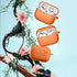 R-fun AirPods Pro Case Cover with Circle Keychain, Full Protective Silicone Skin for 2019 Apple AirPods Pro Charging Case-Orange