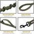 OneTigris Tactical Dog Training Bungee Leash with 2 Control Handle Quick Release Nylon Leads Rope(Ranger Green)