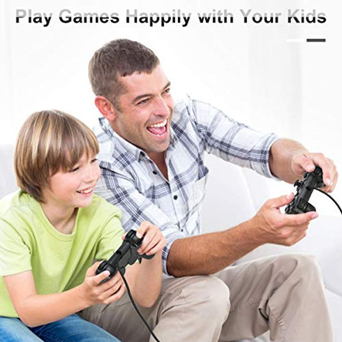 CIPON Wired Controller Compatible with PS2 Console, Black Remote Gamepad with 2.2M Cable