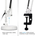 Gupuzm Led Desk Lamp with Clamp - Swing Arm Desk Lamp with 5 LED Cold Light Bulbs 6500K - Folding Table Lamp?Used for Office, Work, Study, Dormitory Reading and Eye Protection Desk Lamp (White)