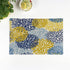 rouihot Set of 6 Placemats Green Spring Flower Blue Yellow and Navy Chrysanthemum Brown Non-Slip Doily Place Mat for Dining Kitchen Table