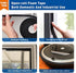 MAGZO Weather Stripping 1 Inch W X 1/2 Inch T, Foam Insulation Strips High Resilience Total Length 13 Feet (6.5 ft x 2 Rolls)
