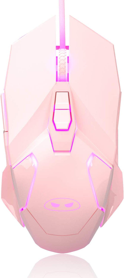 MageGee G10 Gaming Mouse Wired, 7 Colors Breathing LED Backlit Gaming Mouse, 6 Adjustable DPI (up to 3200 DPI), Ergonomic Optical Computer Mouse with 7 Buttons for Windows PC Gamers
