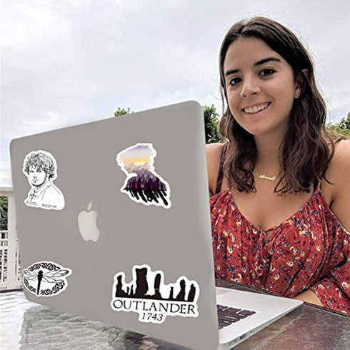 50pcs TV Drama Theme Vinyls Stickers Laptop Sticker Waterproof Stickers Luggage Skateboard Water Bottle Stickers Decal Bicycle Bumper Snowboard Decorate Gift for Kid?Outlander?