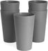 GENLGE 20 OZ Unbreakable Drinking Glasses Reusable Cups for Adult, Eco Friendly Tumblers Wheat Straw Cups Set of 5, Dishwasher Safe