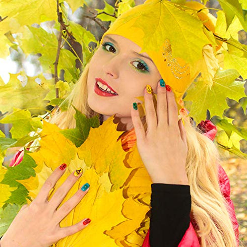 6 Pieces Thanksgiving Stamping Plates Fall Nail Stamping Plates Nail Stamper Templates Nail Design Stamps Stencils for Nail Design Decoration