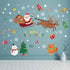 Supzone Christmas Wall Stickers Santa Claus Elk Wall Decals Removable Vinyl DIY Snowman Wall Decor Christmas Party Window Playroom Bedroom Classroom Living Room