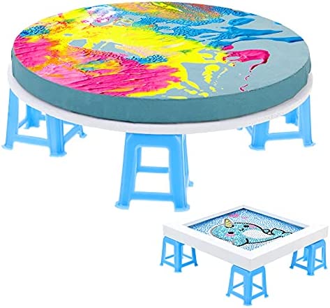 8 Pieces Canvas Stands Paint Stands for Painting Mini Canvas Feet Risers Canvas Support Stands for Fluid Acrylic Pouring Paint Supplies (Blue)