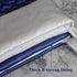 Ivenf Christmas Stockings, 4 Pcs 18 inches Blue Silver Faux Silk Quilted Thick Luxury Stockings, for Family Holiday Xmas Fireplace Decorations
