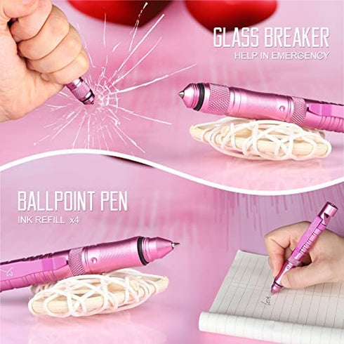 Gifts for Women Mom,Valentines Day Love Gifts for Her,Pink Multitool Pen with Flashlight Engraved”Love”,Stocking Stuffers for Women,Birthday Anniversary Mothers Day Gifts for Mom Wife Girlfriend