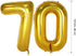 HankRobot 70th Birthday Decorations Party Supplies?42pack? Gold Number Balloon 70 Happy Birthday Banner Latex Balloons(Black, Golden) Confetti Balloons -Great for 70 Seventy Years Old Birthday Party