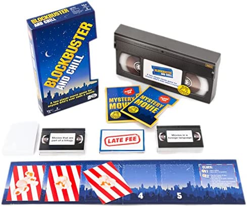 Blockbuster and Chill: 2 Player Movie Board Game for Adults and Families
