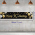 Happy 90th Birthday Banner Sign Gold Glitter 90 Years Birthday Party Decorations Supplies Anniversary Celebration Backdrop