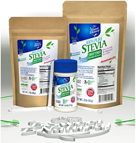Stevia Powder 100% Pure, 0.6 Oz, No Artificial Sweetener, 620 Servings | Stevia Green Leaf Extract | Zero Calorie & Keto Friendly, Pure Stevia Powder