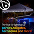 CanopyBrightz LED Canopy Lights, White - Outdoor Canopy Tent Lights for 10'x10' Tents - Instant Pop Up Canopy Lights - Tailgate Tent Light - 40-Foot LED Light for Camping Tailgating Trade Shows & More