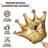 3 Pcs Crown Balloons Gold Foil - Crown Shape Balloons Halloween Decoration Foil Christmas Balloons - Anniversary Balloons Princess Birthday Decorations Happy Birthday Balloon Party Supplies LIGHTNIN