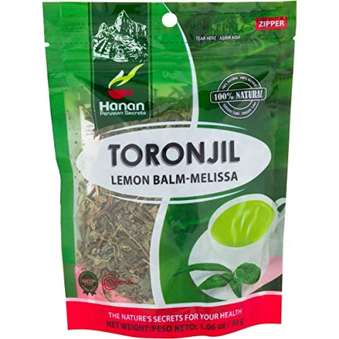 Hanan Lemon Balm Loose Leaf (Toronjil) 1.1oz (30g) - Melissa Herb for Relaxing Herbal Tea - Natural Dried Plant Leaves from Peru (not extract) – Melissa officinalis
