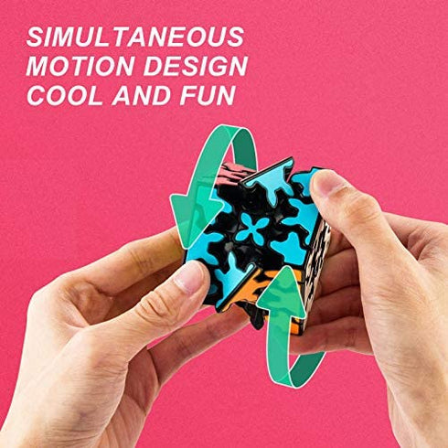 Gear Cube 3x3 with Three-Dimensional Gear Structure, Embedded Tile Design Magic Cube 3x3x3 Puzzles Toys (57mm), Suitable for Brain Development Puzzle Games for Children and Adults