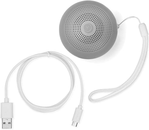 Yogasleep Travel Mini Portable White Noise Sound Machine, 6 Soothing Sounds, Soft Dimmable Night Light, Compact Sleep Therapy for Adults & Baby, USB Rechargeable, Lanyard for Easy Hanging, Gray