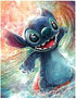 Kimily DIY Paint by Numbers for Adults Kids Disney Lilo and Stitch Paint by Numbers DIY Painting Disney Acrylic Paint by Numbers Painting Kit Home Wall Living Room Bedroom Decoration Lilo Stitch Surf