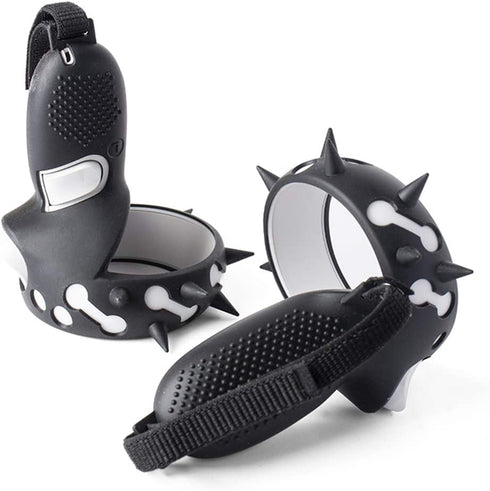 SINWEVR Touch Controller Grip Cover Compatible for Meta/Oculus Quest 2, Anti-Throw Handle Protecting Sleeve Oculus Quest 2 Accessories with Adjustable Knuckle Strap (Black - Cone Spikes)
