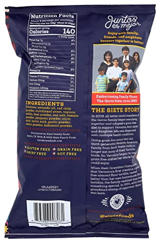Siete Family Foods Fuego Potato Chips, 5.5 oz Bag