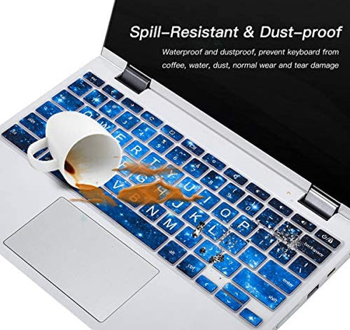 Keyboard Cover for Lenovo Chromebook Flex 3 11"/Lenovo Chromebook C330 C340 11.6" / Lenovo IdeaPad Flex 3 11.6"/ Lenovo Chromebook 100e 300e 500e N20 N21 N22 N23 11.6", Blue Star