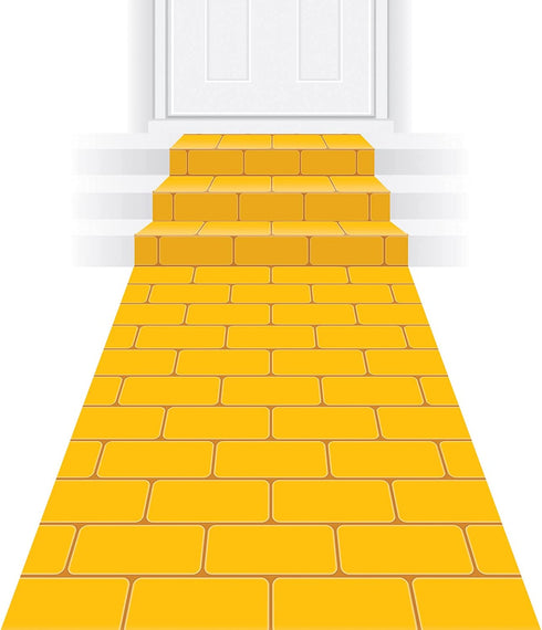 Yellow Brick Road Novelty Aisle Floor Runner Princess Decorations Party Supplies