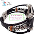 Smatiful Fancy Bands (Small Mediume Large xl are Ok) with Stainless Steel Clasp and Gunmetal Parts for Women and Men, Leather Band for Apple Watch (Series 1,2,3,4,5,6,7 SE) 42mm 44mm,Classic Black