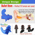 WaterDam Swimming Ear Plugs Great Waterproof Ultra Comfy Earplugs Prevent Swimmer's Ear (Size 1+2: Toddlers (Blue) & Small&Medium Ear Women Kids Teens (Green))