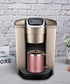 SUNWILL Coffee Mug with Handle, 14oz Insulated Stainless Steel Coffee Travel Mug, Double Wall Vacuum Reusable Coffee Cup with Lid, Rose Gold