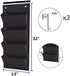 Eamay Wall Mount/Over Door File Hanging Storage Organizer - 4 Large Office Supplies File Document Organizer Holder for Office Supplies, School, Classroom, Office or Home Use, White Dots Pattern