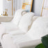 Carvapet Faux Sheepskin Fur Rug Luxury Soft Chair Cover Couch Seat Cushioned Fake Fur Pad Plush Area Rugs Bedside Throw Rug for Bedroom and Living Room, 2ft x 3ft, White