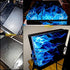 Decal Skin for Ps4, Whole Body Vinyl Sticker Cover for Playstation 4 Console and Controller (Include 4pcs Light Bar Stickers) (PS4, hot fire Blue)