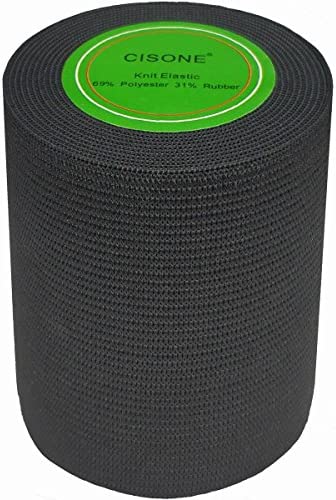 Knit Elastic 3 Inch Wide Black Heavy Stretch High Elasticity Knit Elastic Band 3 Yards