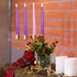 Honoson 4 Pieces LED Flameless Advent Candle Set Purple and Pink Advent Taper Candles for Christmas Advent Rituals, Casting Chimes, Spells