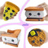 ASMFUOY Slow Rising 4 Pcs Smore Squishies, Cute Birthday Gift for Kids, Big Eyes Smore Pizza Biscuit Waffle Pack Stress Relief Squeeze Toys (Style A)