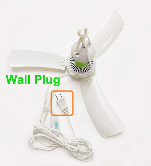 Mini Portable Ceiling Fan Hanging Personal Fans 110V Wall Plug Electric Mute Energy-Saving Fans Bedroom Breeze Gazebo Fan Attic Basement