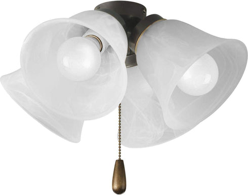 Progress Lighting P2643-20WB Fan Light Kit, Antique Bronze