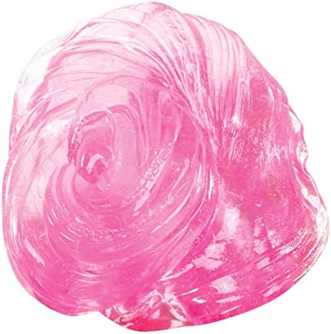 Crazy Aaron's Thinking Putty 4” Tin – Liquid Glass “Rose Lagoon” – Crystal Clear Pink Butty – Never Dries Out