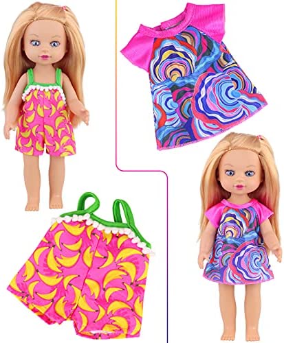 Ecore Fun Alive Doll Baby Doll Clothes and Accessories-10 Set 12 Inch Alive Lovely Baby Doll Clothes Dress Outfits and Accessories for Alive Doll Baby Doll- Best Gift for Kids
