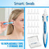 Smart Swab Spiral Ear Cleaner Ear Wax Removal Kit with 16 Tips Replaceable Soft Silicone Tips, Smart Flexible Ear Cleaning Kit & Reusable Ear Cleaning Tool Safe for Adults and Kids