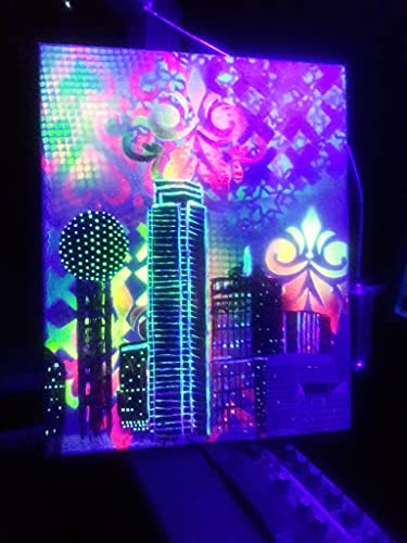 Fluorescent Glow In The Dark Paint - 1 Ounce (Fluorescent Blue) - 5+ Colors Available