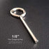 1/8” Standard Hex Dogging Key with Full Loop, Allen Wrench Door Key for Push Bar Panic Exit Devices, Solid Metal - 10 Packs